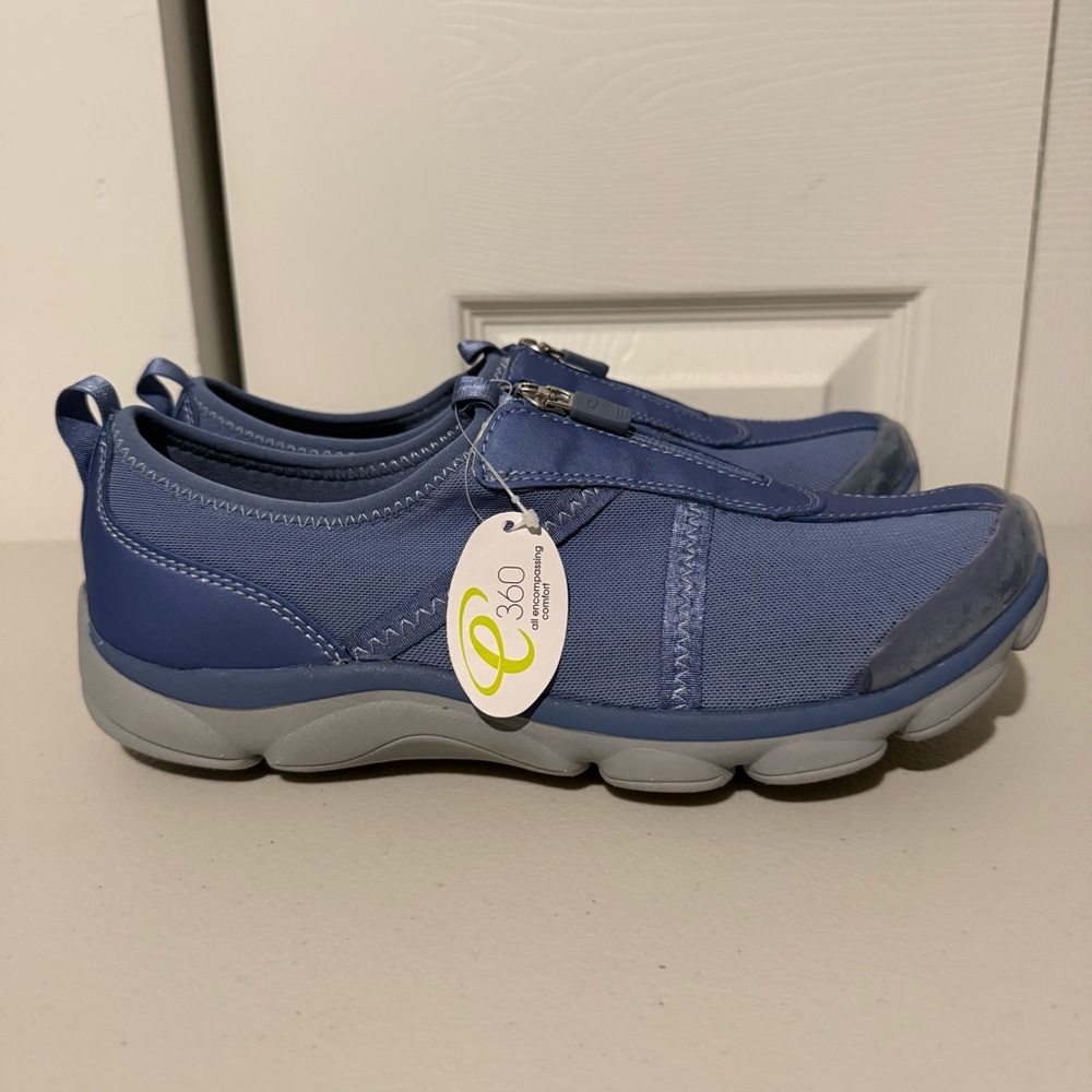 Easy Spirit E360 ESRAMSY Womens 8.5 W Blue Zip Up Athletic Walking Shoes